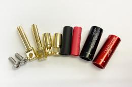 2色RCカー専用コネクター(5mm オスx2)【アルミキャップタイプ】【在庫限り】